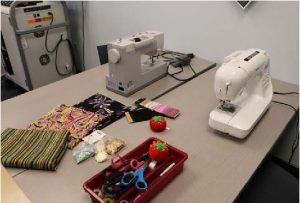 Sewing supplies in the Innocation Lab