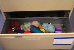 Yarn crafts in the Innovation Lab