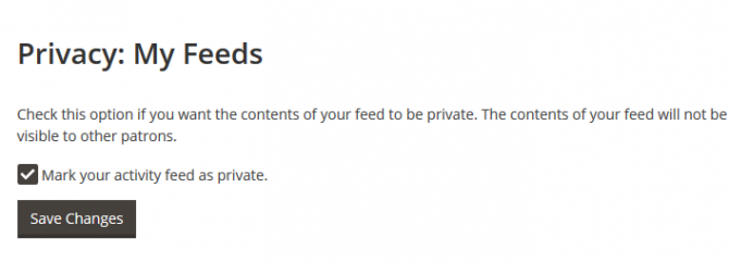 Feeds privacy